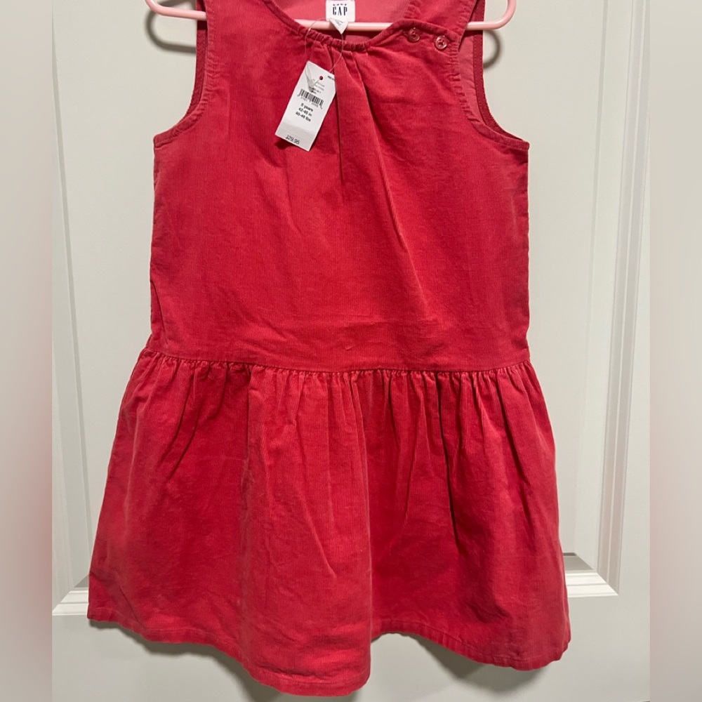 Light red GAP corduroy jumper dress